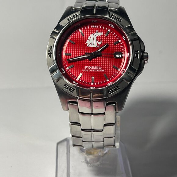 Washington State Cougars NCAA Stainless-Steel Watch by Fossil NEW (RARE) - Picture 8 of 10